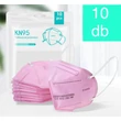 KN95 (FFP2) Légzésvédelmi szájmaszk 10 db - pink színű - fehér gumival