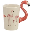 Flamingó fogantyús kerámia bögre