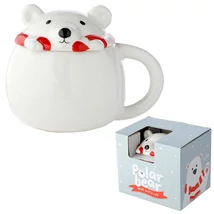 Kukucskáló Jegesmedve - Kerámia Bögre Fedéllel  