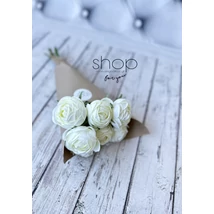 Élethű boglárka csokor - fehér (7 szálas)