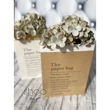 Élethű hortenzia csokor - matt zöld színű, dísztasakban