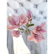 Élethű Magnólia ág - 7 ágú, rózsaszín-fehér színben - 56cm